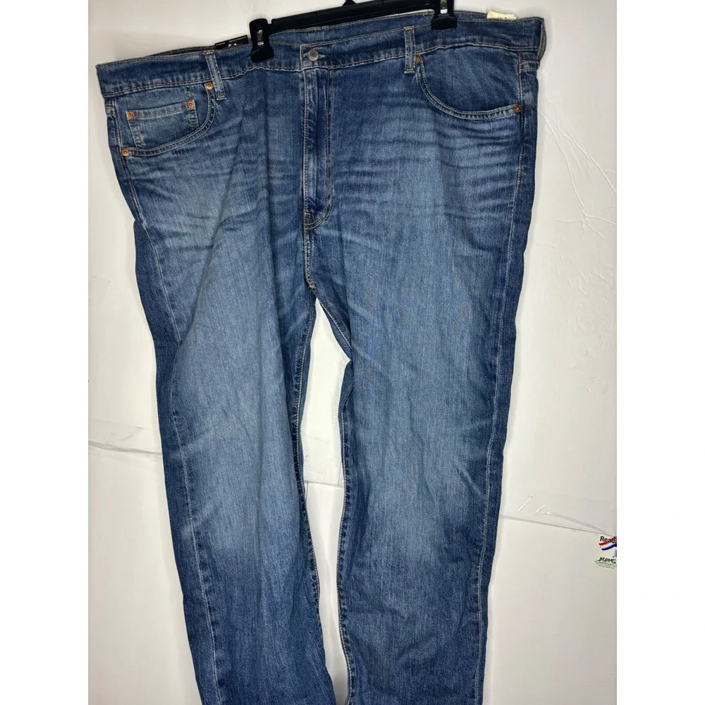Levis 502 Taper Jeans Mens 48x32 Blue Medium Wash Eco Ease Stretch 596840150 NEW